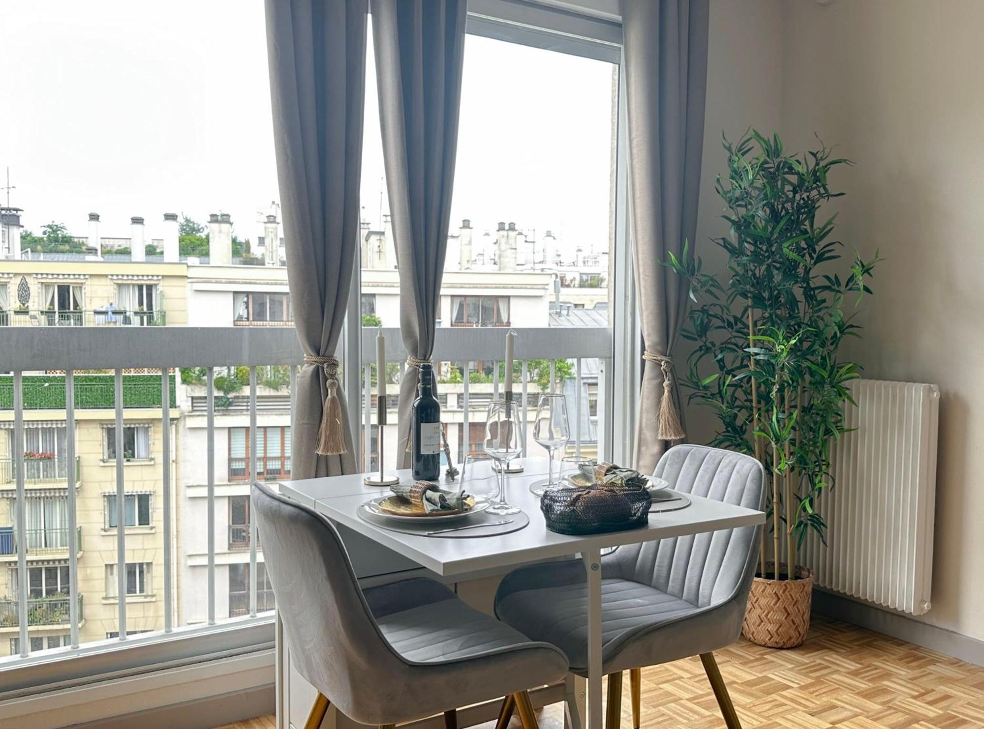 Brand-New Studio With Eiffel Tower View Parijs Buitenkant foto